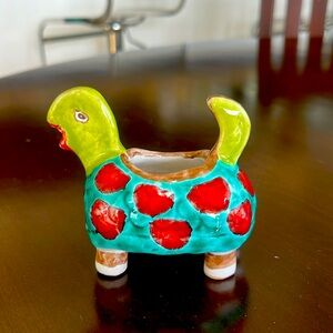 Italian pottery toothpick holder